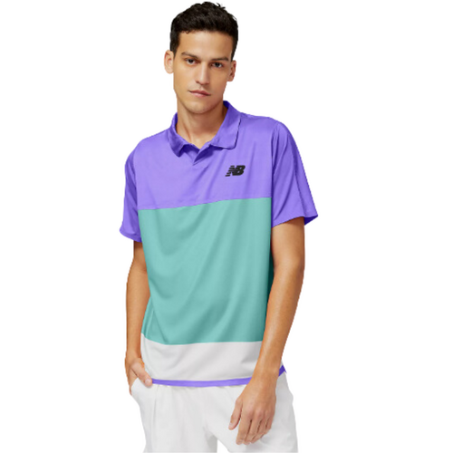 New Balance Mens Tournament Polo - Vibrant Violet [Size : US - Small]