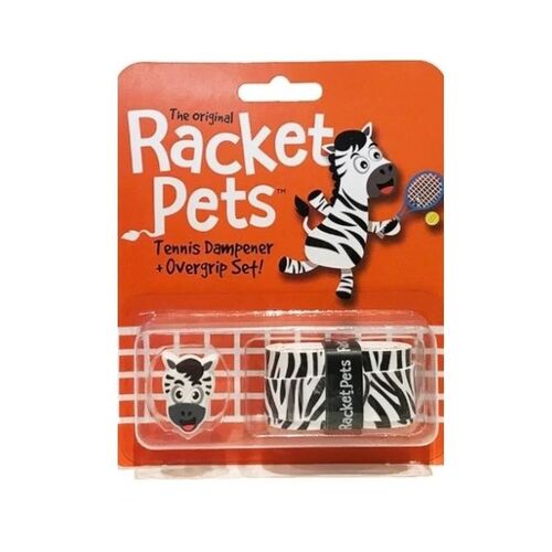 Racket Pets Dampener + Overgrip Set Zebra