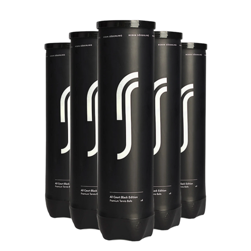 RS Black Edition Tennis Balls – 18 Can Case (72 Balls) | Official ATP Tour Ball, Pro-Level Performance