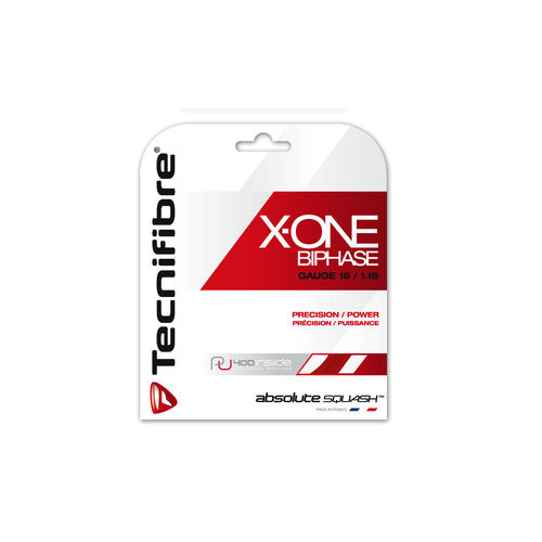 Tecnifibre X-One Biphase 1.18 Red Squash String Set