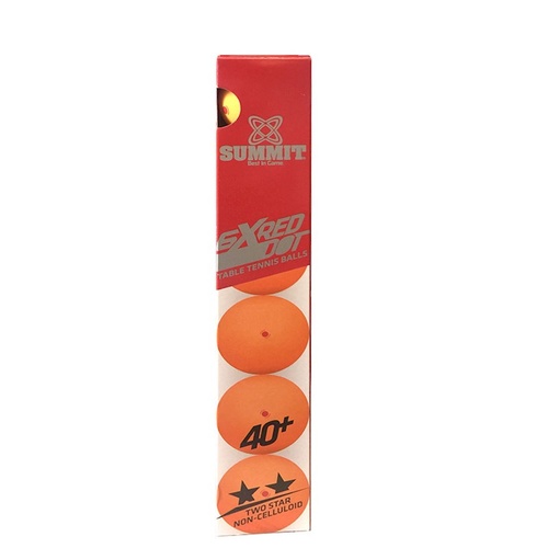 Summit 2 Star Table Tennis Balls 6 Pack [Colour: Orange]