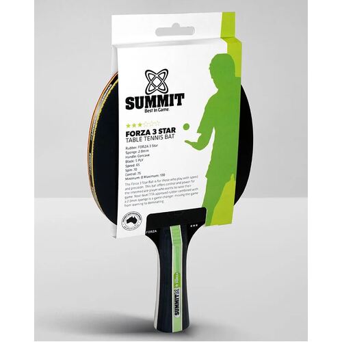 Summit Forza 3 Star Table Tennis Bat