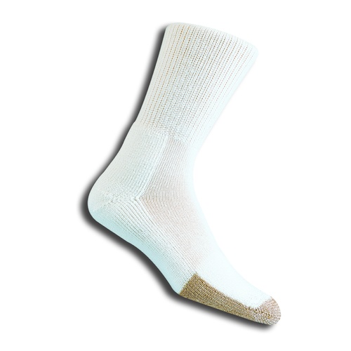 Thorlo Tennis Crew Socks Thick Cushion White Multiple Sizes [Size: Large]