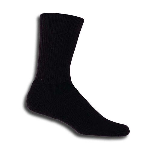 Thorlos Tennis Crew Socks Thick Cushion White Multiple Sizes [Colour: Black] [Size: Large]