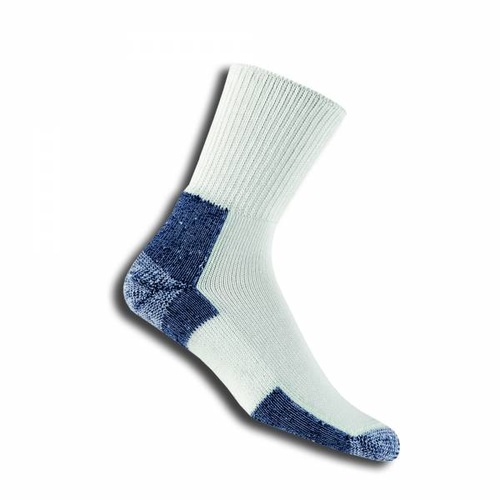 Thorlo Tennis Crew Socks Thick Cushion White Multiple Sizes [Size: Extra Large]