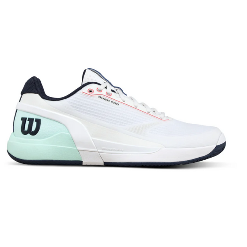 Wilson Mens Rush Pro 5.0 (AC) - White/Bay/Fierce [Size : US - 8]