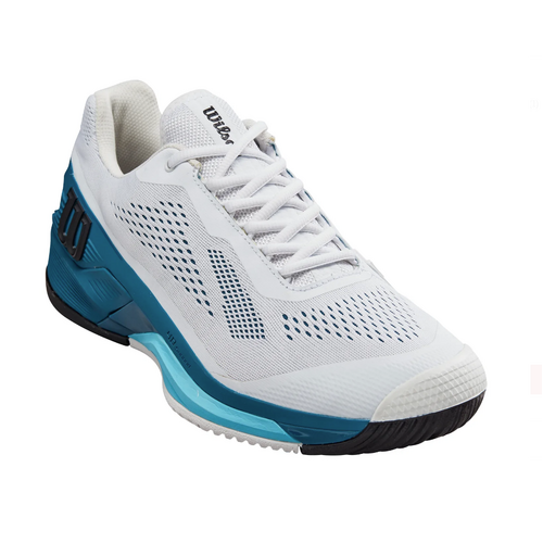 Wilson Mens Rush Pro 4.0 - White/Blue Coral [Size: US 8.5]