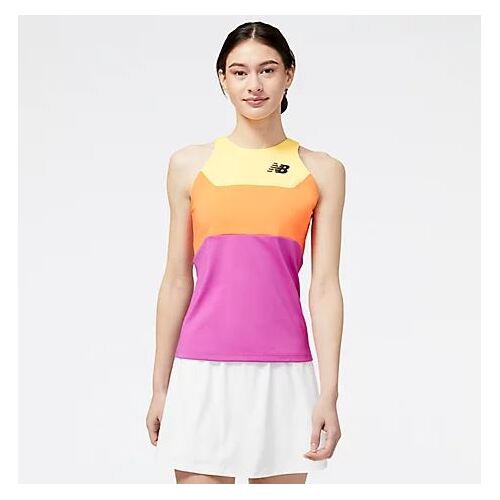 New Balance Womens Tournament Racerfront Tank - Vibrant Orange [Size : US - Small]
