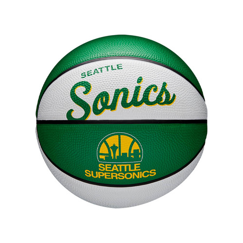 Wilson NBA Team Retro Mini Basketball - Seattle Super Sonics