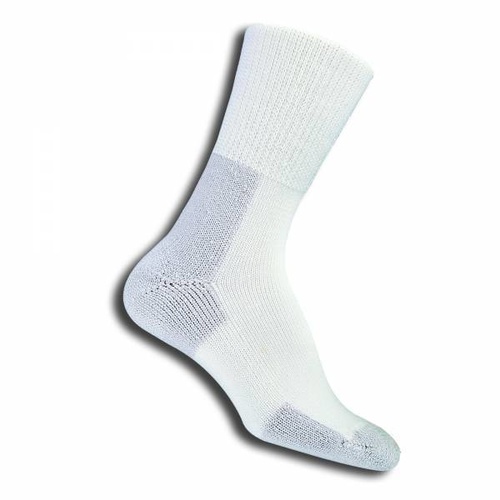 Thorlo Foot Protection Running Crew Socks Multiple Colours and Sizes [Colour: White/Platinum] [Size: Medium]